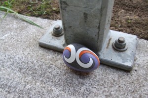 koru hand painted rock