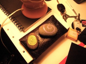koru hand painted rocks