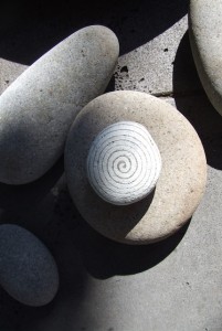 koru hand painted rocks
