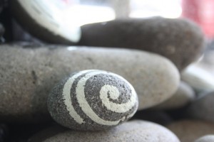 koru hand painted rocks
