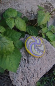 koru hand painted rock