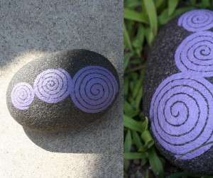 koru hand painted rocks