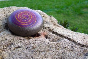 koru hand painted rock