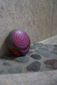 koru hand painted rock