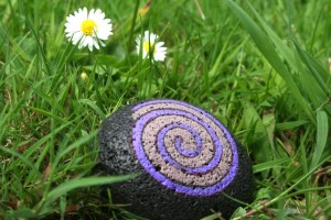 koru hand painted rocks