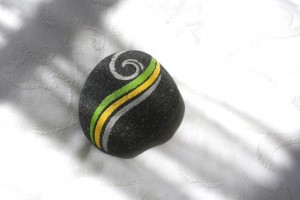 koru hand painted rocks