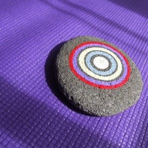 koru hand painted rock
