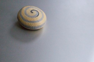 koru hand painted rock