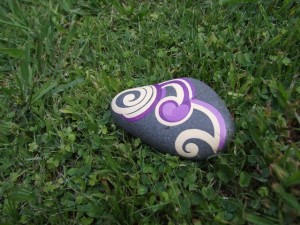 koru hand painted rocks