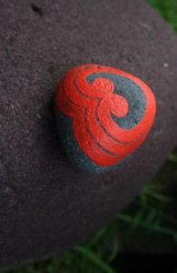 koru hand painted rocks