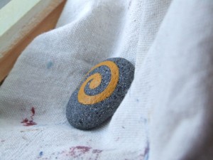 koru hand painted rocks