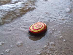 koru hand painted rocks
