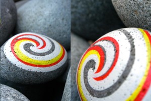 koru hand painted rocks