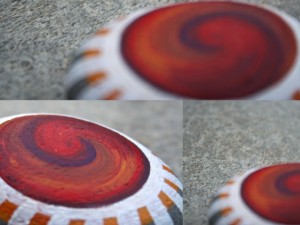 koru hand painted rock