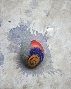 koru hand painted rocks