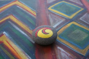 koru hand painted rock koru hand painted rock