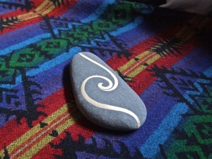 koru hand painted rocks