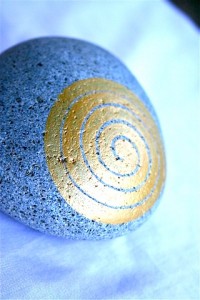 koru hand painted rock