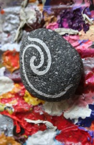 koru hand painted rocks