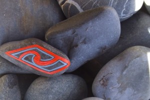 koru hand painted rocks