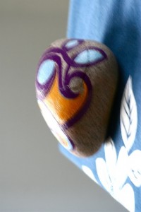 koru hand painted rocks