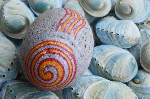 koru hand painted rocks