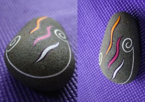 koru hand painted rocks