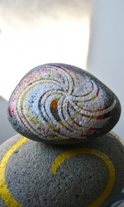 koru hand painted rocks