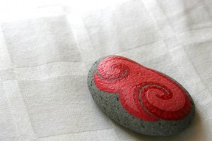 koru hand painted rocks