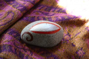 koru hand painted rocks