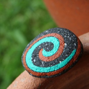 koru hand painted rocks