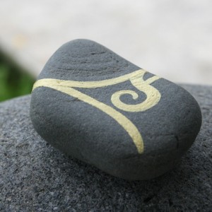 koru hand painted rocks