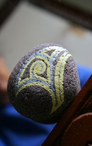 koru hand painted rocks