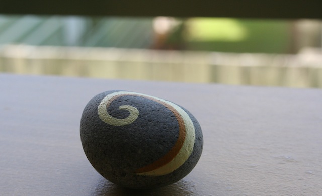 koru hand painted rocks