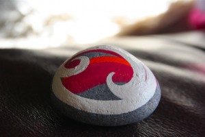koru hand painted rocks