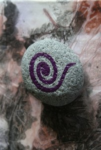 koru hand painted rocks